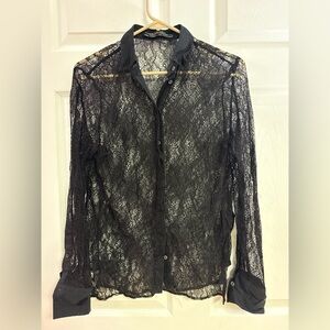 Oana All saints Elegant Black Lace Women's Top